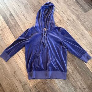 Y2K Juicy Couture Periwinkle Zip-Up Sweater Size Large